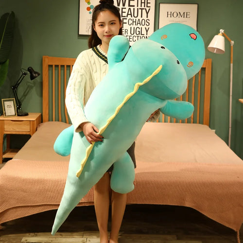 New Huggable Big Long Cute Dinosaur Plush Toy Soft Cartoon Animal